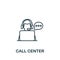 Call Center icon. Line simple line Retail icon for templates, web design and infographics