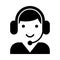 Call center icon sign, Operator customer support symbol, Help center, Technical social support service