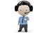 Call center operator likes you! Social 3D characte