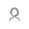 Call center operator outline icon