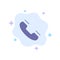 Call, Contact, Phone, Telephone, Ring Blue Icon on Abstract Cloud Background