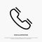 Call, Contact, Phone, Telephone, Ring Line Icon Vector