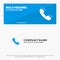 Call, Contact, Phone, Telephone, Ring SOlid Icon Website Banner and Business Logo Template