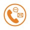 Call, customer support, assistance, contact us icon