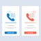 Call, Dial, Phone, Keys  Blue and Red Download and Buy Now web Widget Card Template