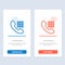 Call, Dial, Phone, Keys  Blue and Red Download and Buy Now web Widget Card Template