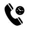 Call duration glyph flat vector icon