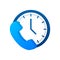 Call duration icon, Call Waiting, time. Vector stock illustration.