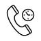 Call duration thin line vector icon