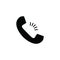 Call icon. line style icon.  black vector symbol of  telephone receiver