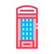 Call machine icon vector outline illustration