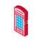 Call machine isometric icon vector illustration