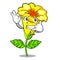 Call me allamanda flower isolated in the mascot