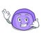 Call me blueberry roll cake mascot cartoon