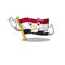 Call me flag egypt character isolated with cartoon