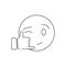 Call me hand line icon. wink gesture sing. Vector isolated illustration. wink emoji