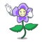 Call me pansy flower mascot cartoon