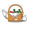 Call me picnic basket mascot cartoon