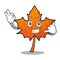 Call me red maple leaf mascot cartoon