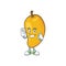 Call me ripe mango character cartoon on white background