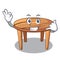 Call me wooden table isolated on the mascot