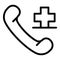 Call medical center icon, outline style