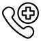 Call medical help icon, outline style