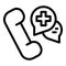 Call medicine help icon outline vector. Good health