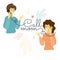 Call mom illustration. Mother and daughter talking on mobile phone