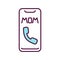 Call mother RGB color icon