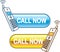 Call now button Web with house phone Glossy Vector