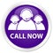 Call now (customer care team icon) premium purple round button