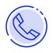 Call, Phone, Ring, Telephone Blue Dotted Line Line Icon