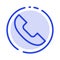 Call, Phone, Telephone, Mobile Blue Dotted Line Line Icon