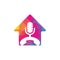 Call Podcast home shape concept Icon Logo Design