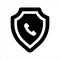 Call safety icon. Protection icon