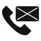 Call service icon simple vector. Contact customer