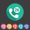 Call support center icon flat web sign symbol logo