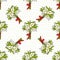 Calla lilies gift bouquets seamless pattern