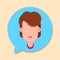 Callcenter woman support online operator, customer and technical service icon, chat concept, flat design