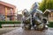 The so called `Concordia-Brunnen` Concordia fountain in front of the primary school in Hoya, Germany