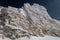 So called â€œfrozen wallâ€ in front of a blue sky in Austrian ski region of Hintertux Glacier