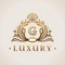 Calligraphic flourishes Luxury Logo template elegant ornament