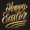 Calligraphic Happy Easter lettering template