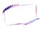 Calligraphic multicolor Frames freehand drawing. Colorful pink, blue, violet and purple artistic vintage rectangular