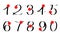 Calligraphic numerals
