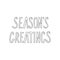 Calligraphic phrase Seasons greetings on white for card or bann