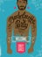 Calligraphic poster for bachelorette party with a tattoo on a man\'s body. Vector illustration.