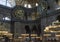 Calligraphic roundels and small dome inside the Hagia Sophia