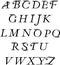 Calligraphic vector script font. Vintage alphabet
